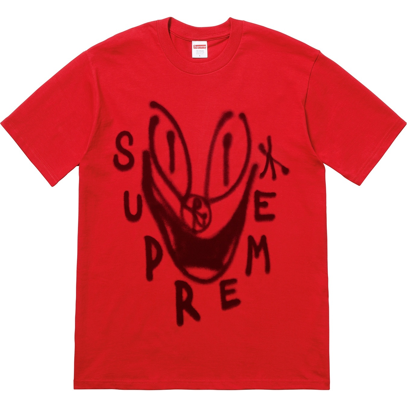 Supreme Smile Tee (FW18) - Red - $36