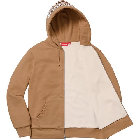 トップス Supreme 18AW Thermal Zip Sweatshirt Supreme Thermal Zip Up Sweatshirt Light Brown Men's - FW18 - US