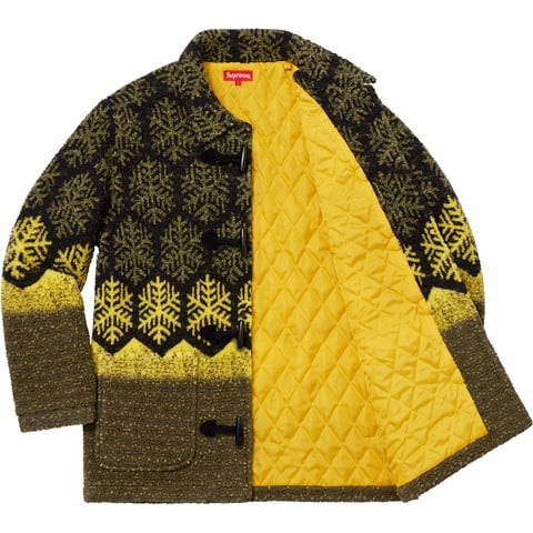 Supreme Snowflake Toggle Fleece Jacket - Yellow