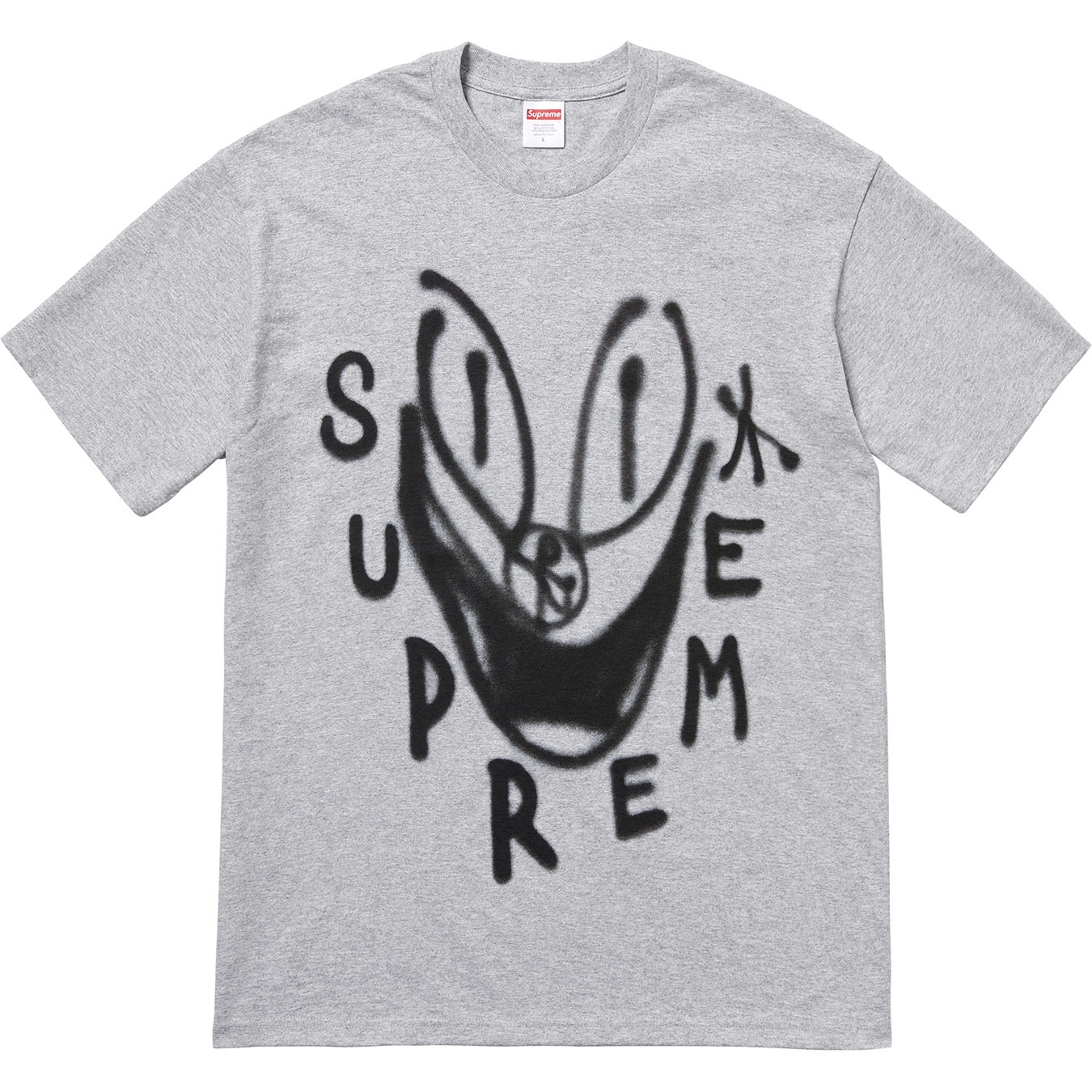 Supreme Smile Tee (FW18) - Heather Grey - $36