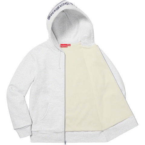 Supreme Thermal Zip Up Sweatshirt - Ash Grey