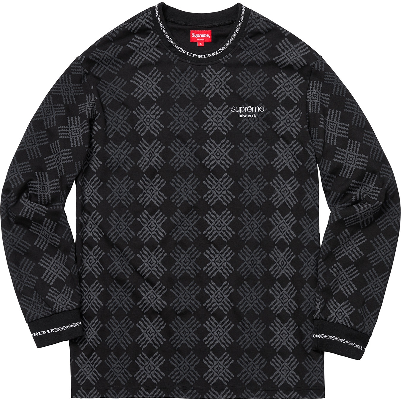 Supreme Motif L S Top (FW18) - Black - $110