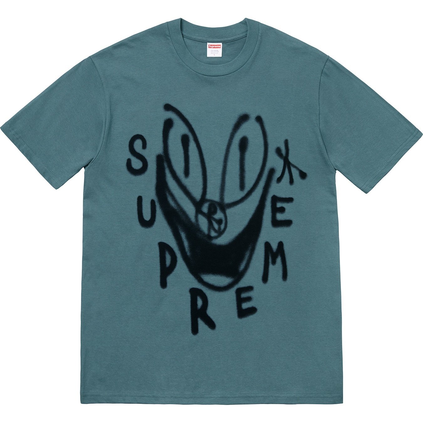 Supreme Smile Tee (FW18) - Slate - $36