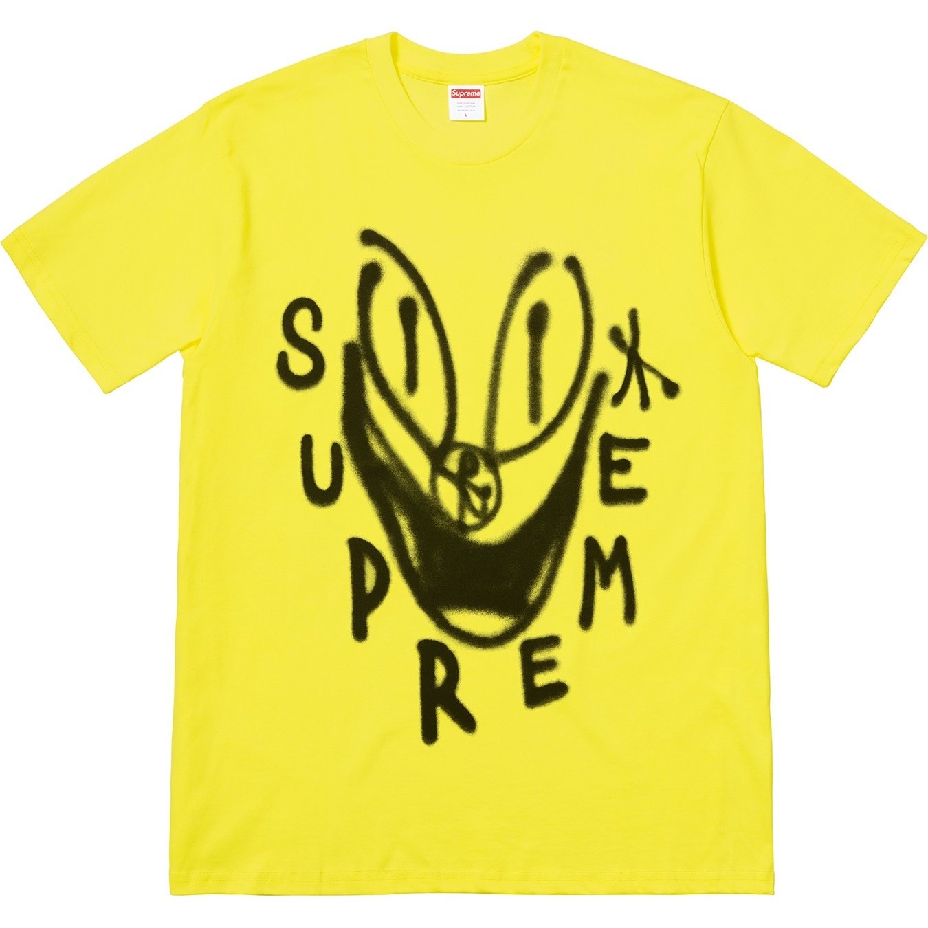 Supreme Smile Tee (FW18) - Yellow - $36
