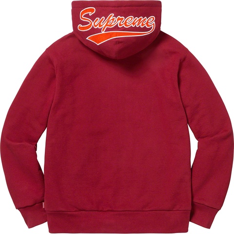 Supreme Thermal Zip Up Sweatshirt - Cardinal