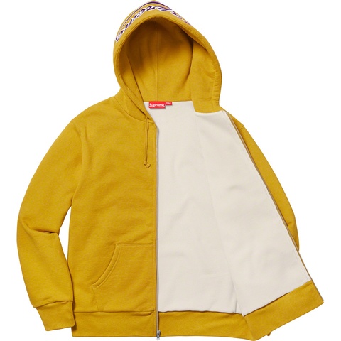 Supreme Thermal Zip Up Sweatshirt - Mustard