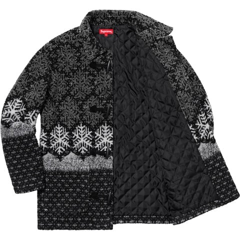 Supreme Snowflake Toggle Fleece Jacket - Black