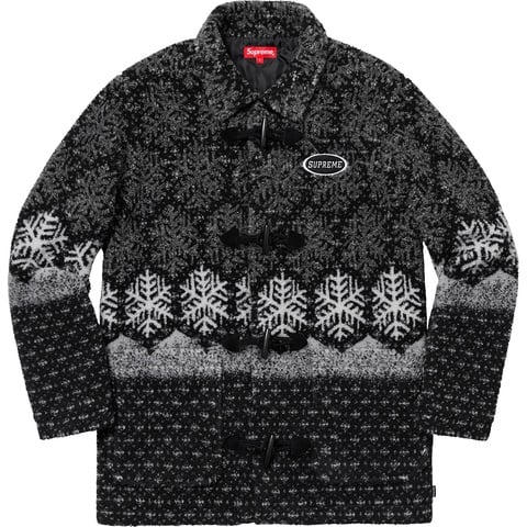 Supreme Snowflake Toggle Fleece Jacket - Black
