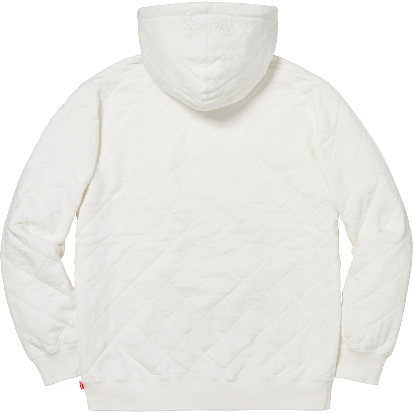 Supreme Quilted Hooded Sweatshirt (FW18) - White - $158