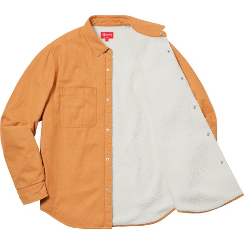 Supreme Sherpa Lined Denim Shirt - Gold