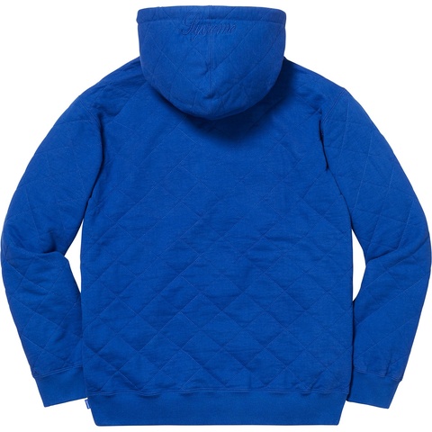 Supreme Quilted Hooded Sweatshirt - Royal