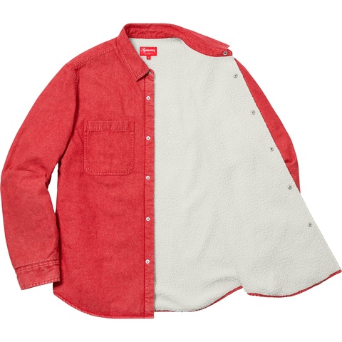 Supreme Sherpa Lined Denim Shirt - Red