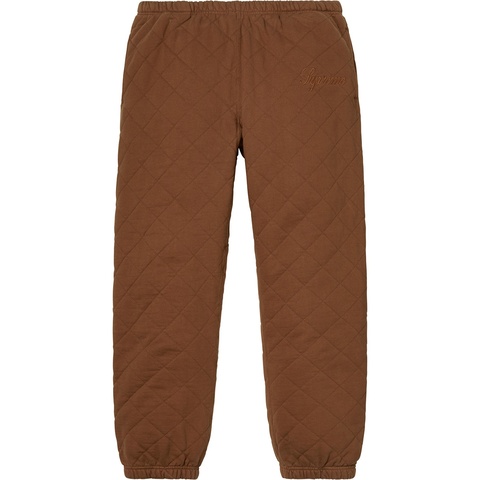Supreme Quilted Sweatpant - Brown