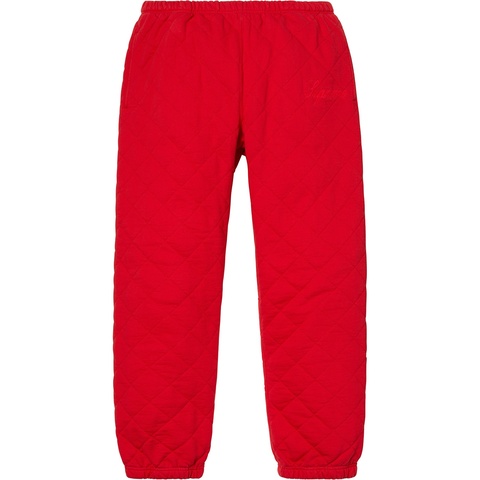 Supreme Quilted Sweatpant - Red