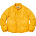Supreme Supreme Schott Down Leather Vest Puffy Jacket (FW18) - Yellow