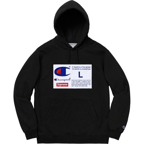 Supreme®/Champion® Label Hooded Sweatshirt - Supreme