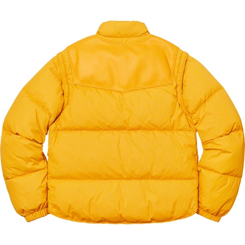 Supreme Supreme®/Schott® Down Leather Vest Puffy Jacket - Yellow