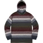 Supreme Knit Stripe Hooded L S Top (FW18) - Navy