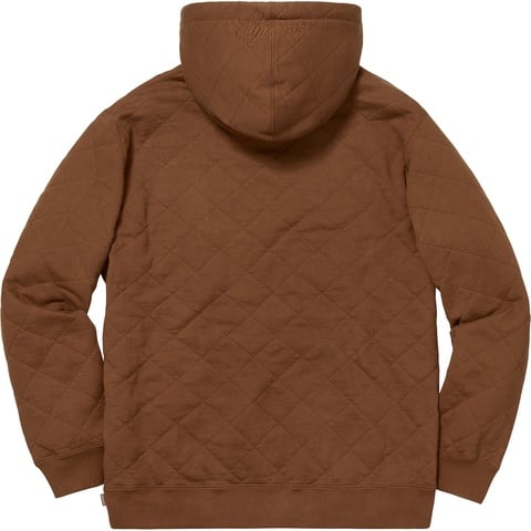 Supreme Quilted Hooded Sweatshirt - Brown