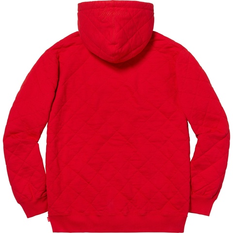 Supreme Quilted Hooded Sweatshirt - Red