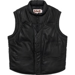 Supreme Supreme Schott Down Leather Vest Puffy Jacket (FW18) - Black
