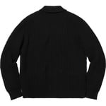 Supreme Plaid Front Zip Sweater (FW18) - Black