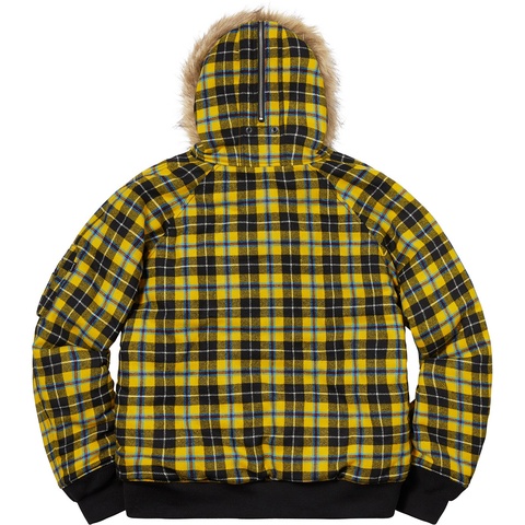 Supreme Wool N-2B Jacket - Yellow Plaid