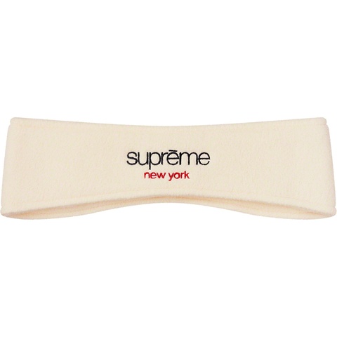 18FW week19 Supreme Polartec® Headband NWT Supreme NY Classic Logo Polartec Fleece Men's Headband Red