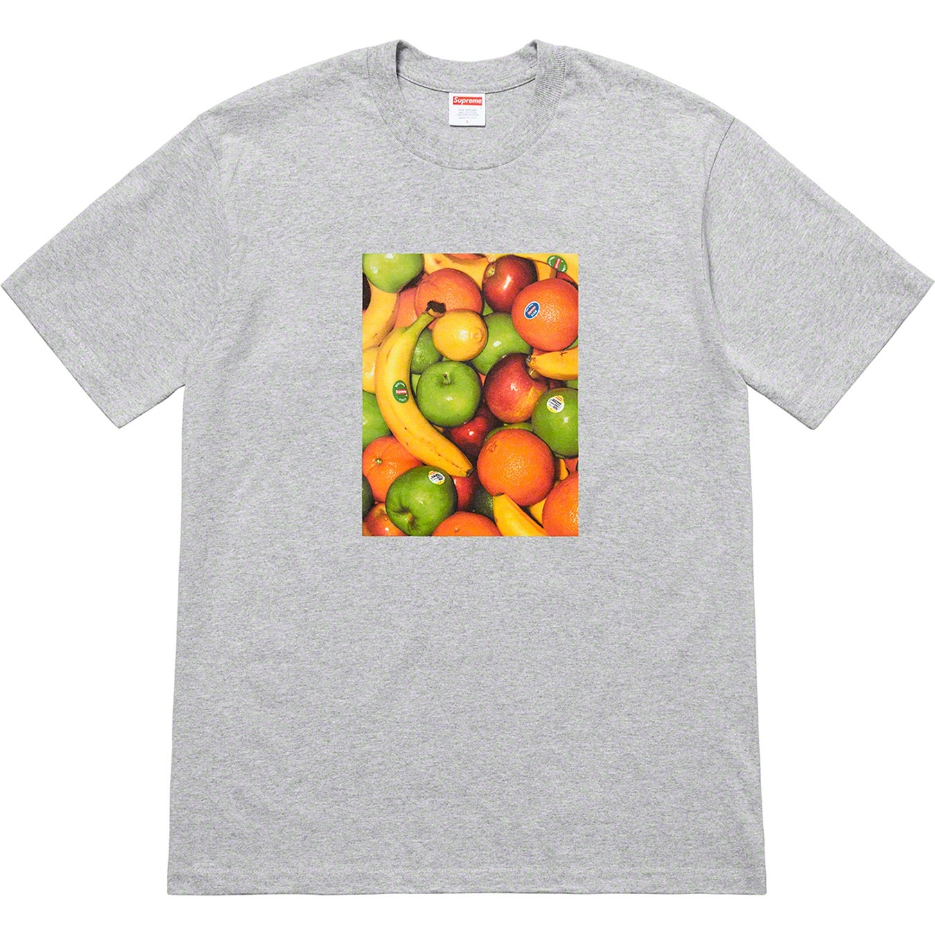 Supreme Fruit Tee (SS19) - Heather Grey - $38