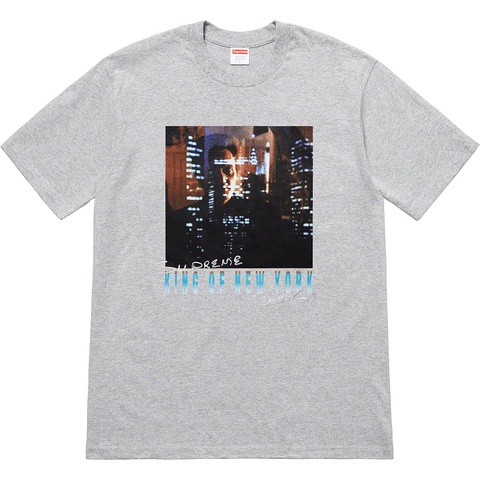 Supreme Christopher Walken King Of New York Tee - Heather Grey