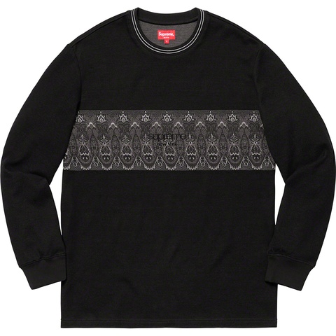 Supreme Paisley Stripe L/S Top - Black