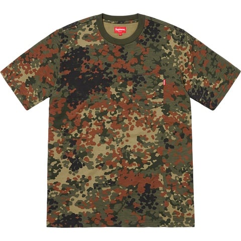Supreme S/S Pocket Tee 1 - Olive German Camo