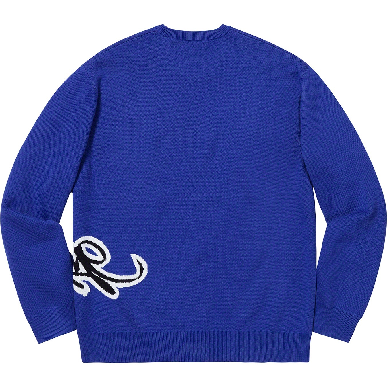 Supreme Tag Logo Sweater (SS19) - Royal  - $148