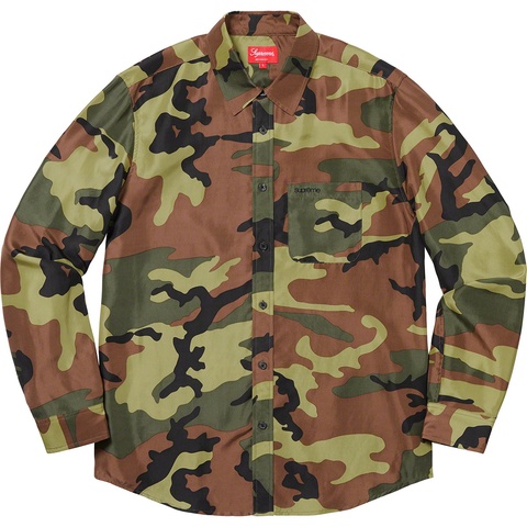 Supreme Silk Camo Shirt - Woodland Camo