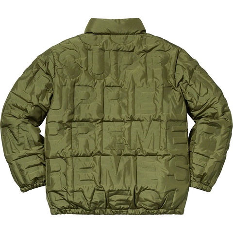 Supreme Bonded Logo Puffy Jacket - Olive
