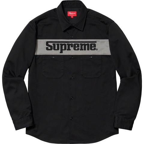 Supreme Racing Logo Work Shirt - Black