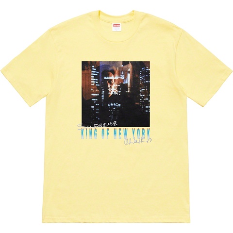 Supreme Christopher Walken King Of New York Tee - Pale Yellow