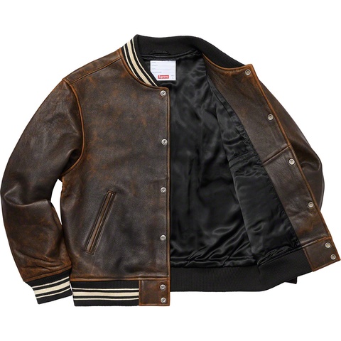 Leather Varsity Jacket - spring/summer 2019 - Supreme
