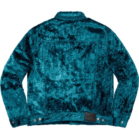 Supreme Fuzzy Pile Trucker Jacket - Teal