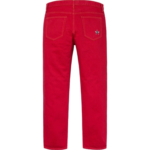 Supreme Washed Regular Jean - Washed Red