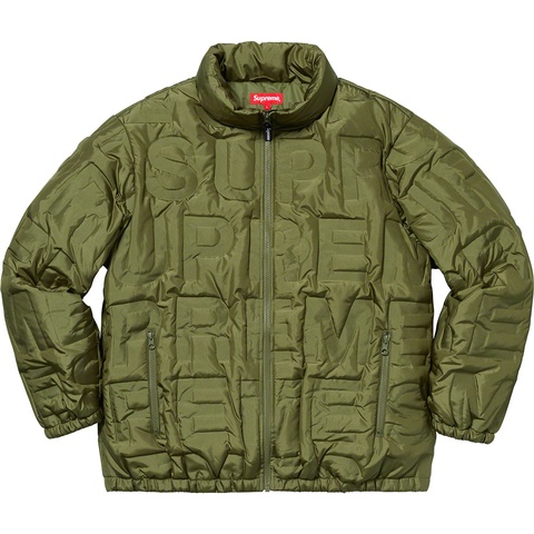 Supreme Bonded Logo Puffy Jacket - Olive