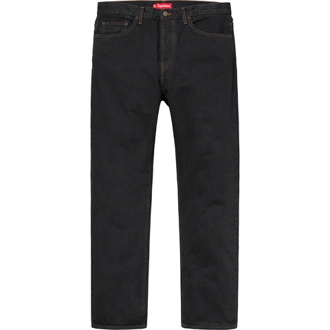 Supreme Washed Regular Jean - Washed Black