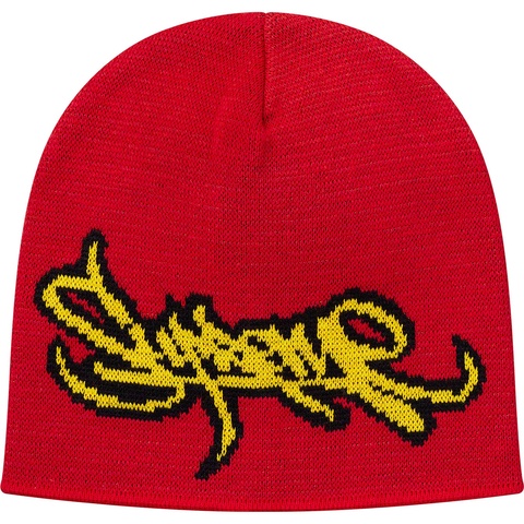 Supreme Tag Logo Beanie - Red