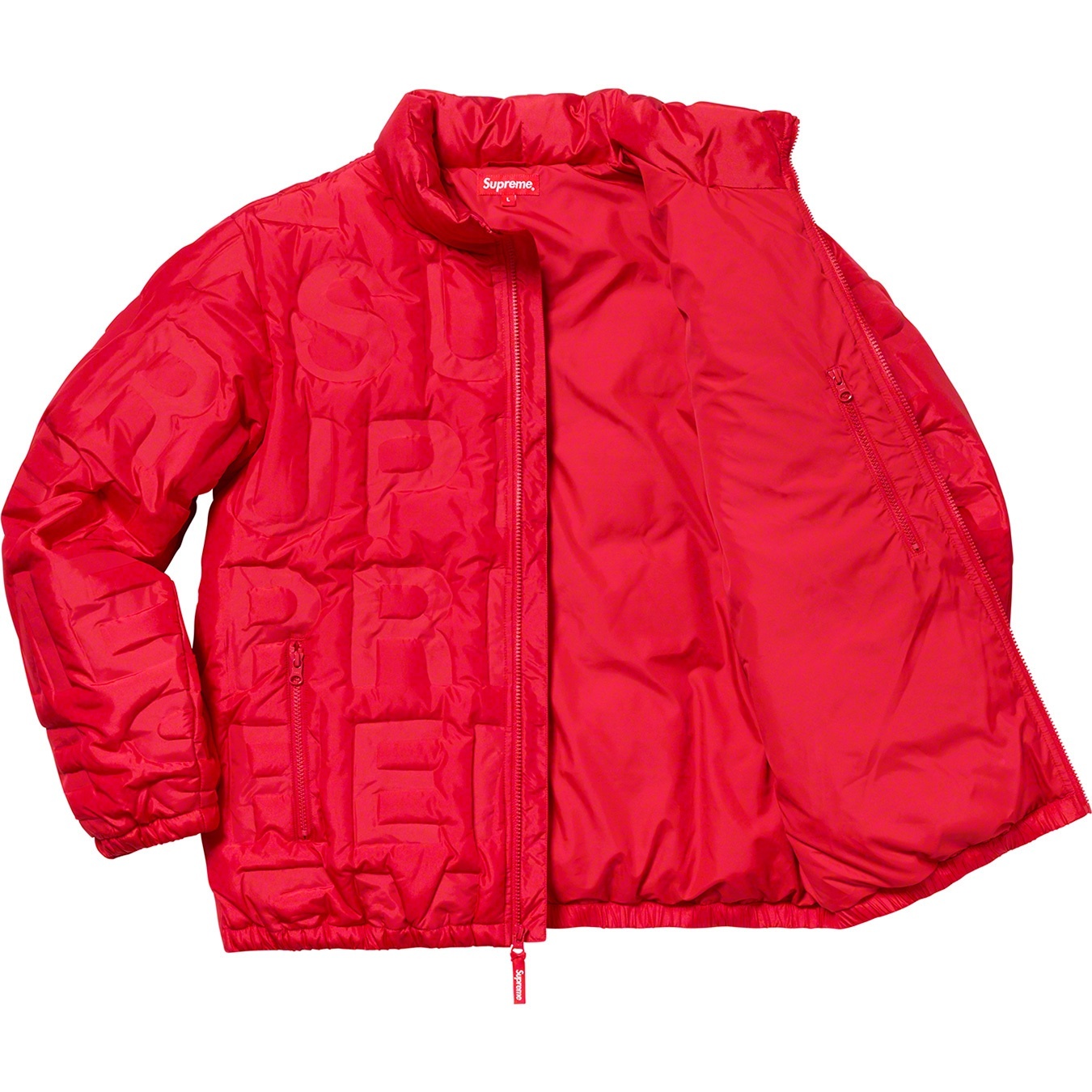 Supreme Bonded Logo Puffy Jacket (SS19) - Red - $348