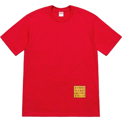 Supreme Middle Finger To The World Tee - Red