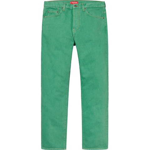 Supreme Washed Regular Jean - Washed Green