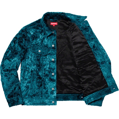 Supreme Fuzzy Pile Trucker Jacket - Teal