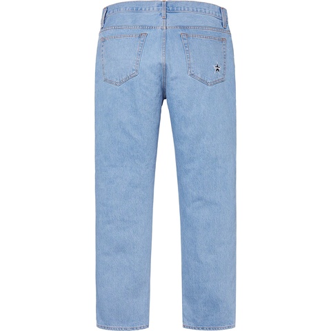 Supreme Washed Regular Jean - Washed Blue