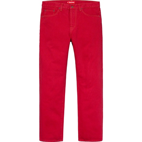 Supreme Washed Regular Jean - Washed Red