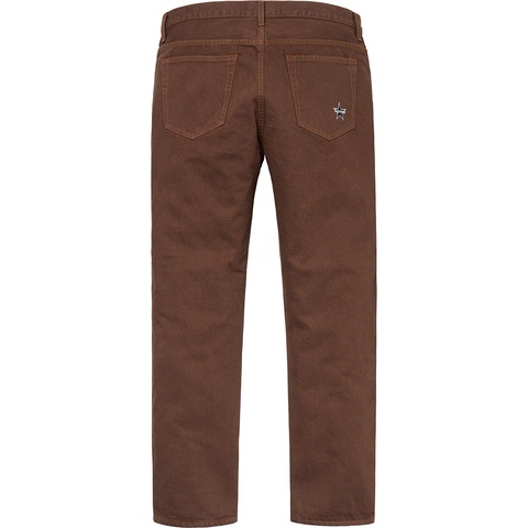 Supreme Washed Regular Jean - Washed Brown
